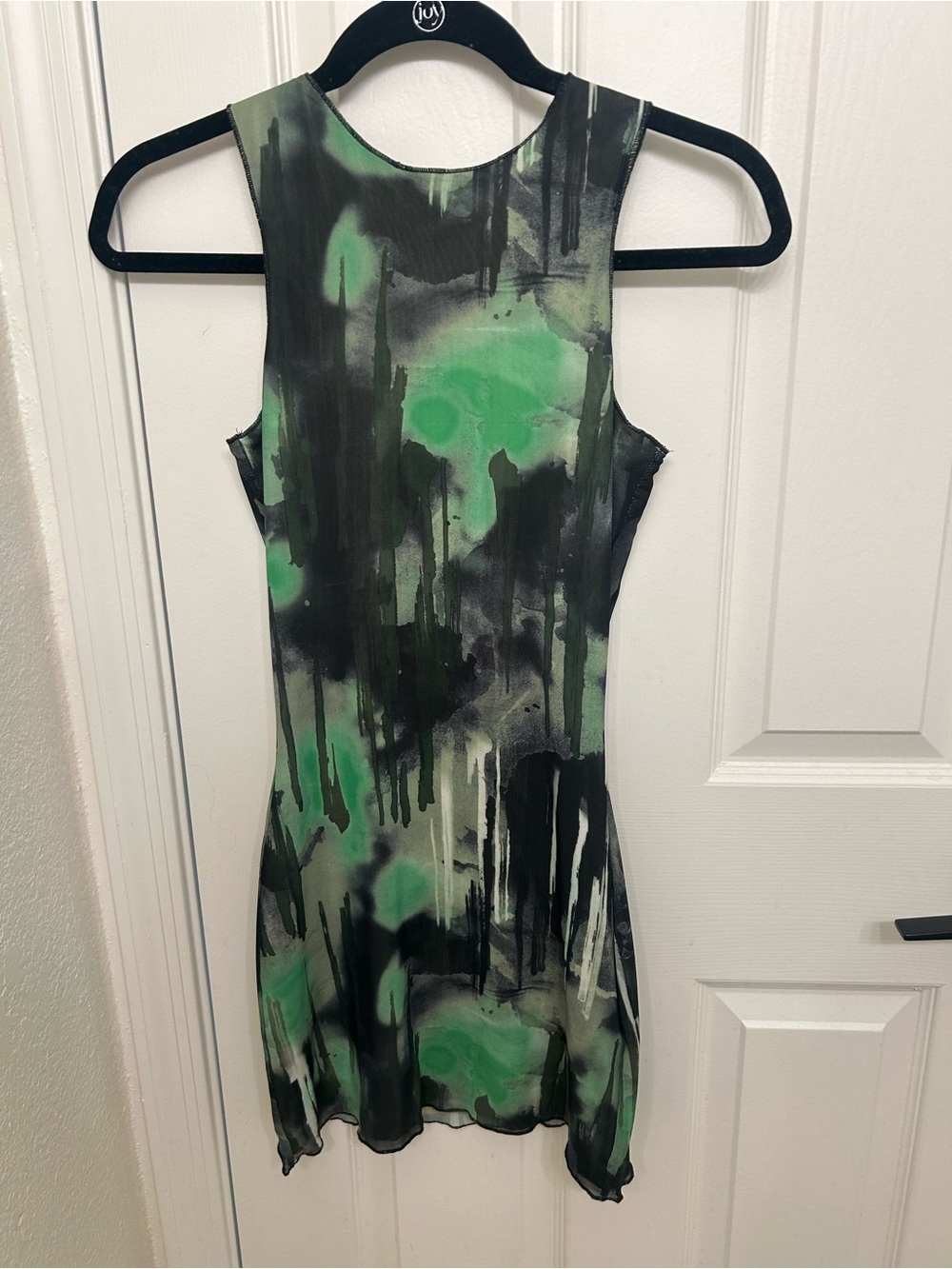 Showpo Green “Painted” Mini Dress